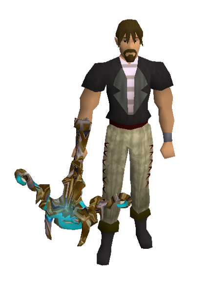 Raksha Crossbow Equipped.png